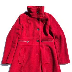 Red wool blend coat Marc New York / Andrew Marc, size 4. EUC!